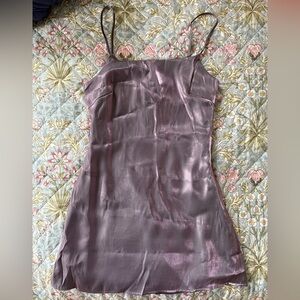 Le Lis Iridescent Purple Shake N’ Shimmy Mini Dress